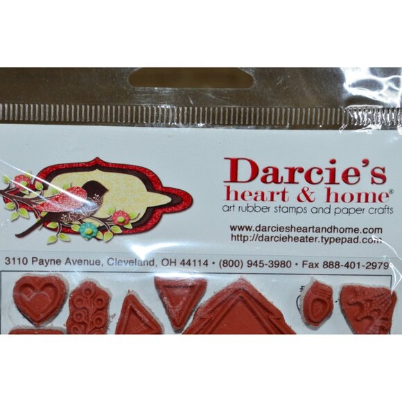 Darcie's Heart Home Cling Mount Rubber Stamp Set Window Seasonal Holiday JCS400 - Picture 2 of 5